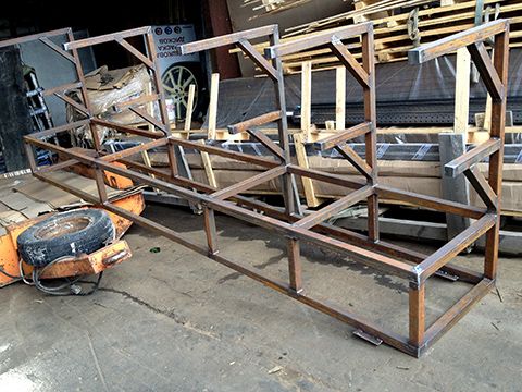 фото технологические тележки из профильных стальных труб 