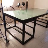 Изготовление подстольев. Стол со стеклянной столешницей фото 3